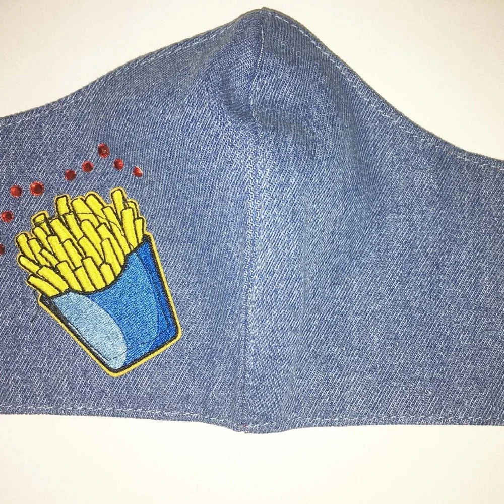 French Fries Face Mask Large XL UNISEX